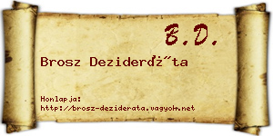 Brosz Dezideráta névjegykártya